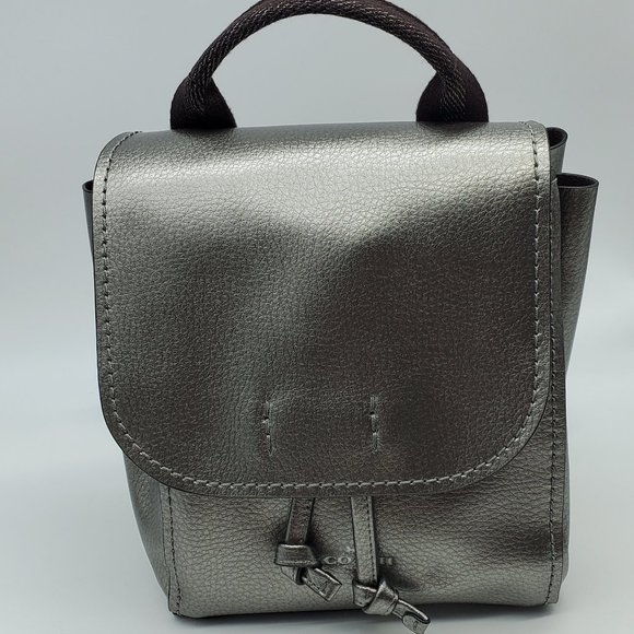 Coach Mini Derby Backpack Bookbag F16605 Gunmetal - Picture 1 of 9